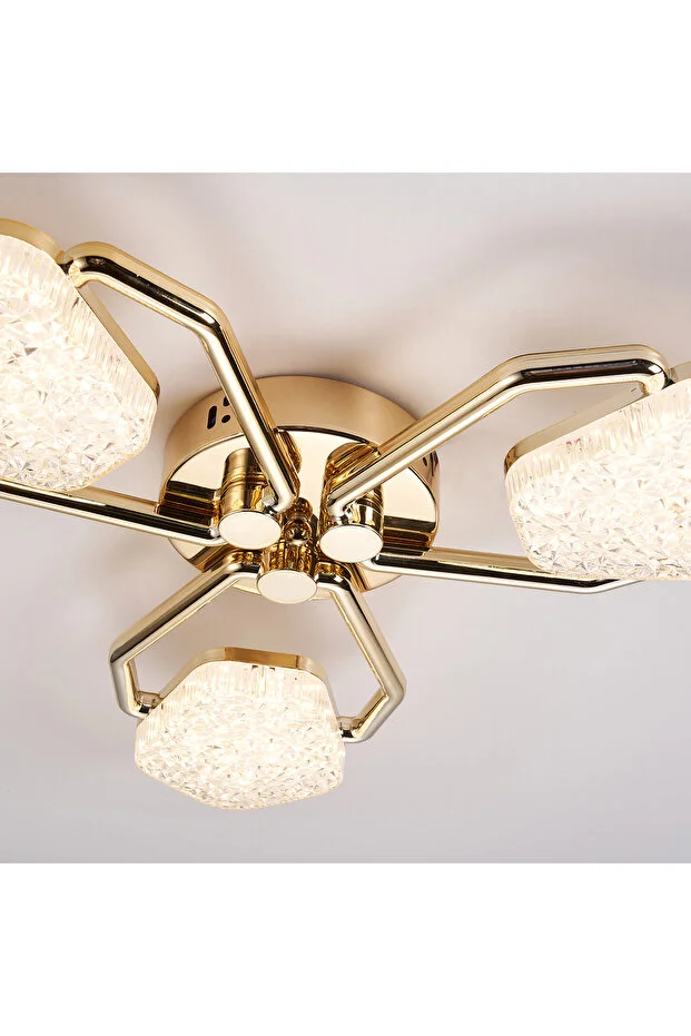 Matiz 3'lü Gold 3 Renkli Modern Plafonyer Led Avize